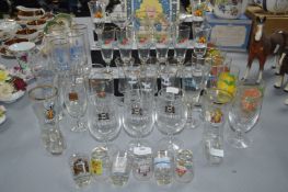 Vintage Bar Glass Including Babycham, etc.