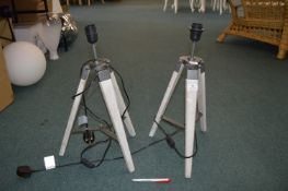 Pair of Tripod Table Lamps