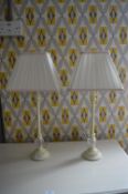 Pair of Cream Tables Lamps