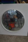 *Large Circular Mirror on White Board