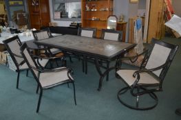 *Aluminium Patio Table 203x107cm with Four Diner a