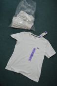*Eight Fila White T-Shirts Size: XS