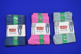 Three Levi's Girl's Jeggings 2pks Size: 8