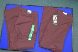 *Two Storm Pack Burgundy Weatherproof Trousers Siz