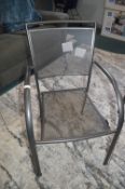*Grey Metal Stacking Chair