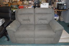 *Grey Two Seat Electric Reclining Sofa