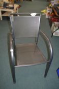 *Grey Metal Stacking Chair