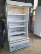 *Casta slimline integral multideck chiller with base and 4 shelves and light. Tested working 950w