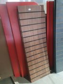 *2 x pairs walnut with black insert promo end panels 500w x 1480h