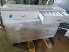 *10 drawer cigarette drawer unit - with adjustable drawer dividers. 1360w x 400d x 930h