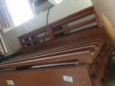 *8 x wooden slatted bread shelves 1000w x 400d