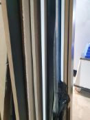 *8 lengths various MDF edged panels and acrylic, etc