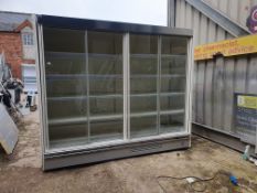 *Capital Troy 4 EcoCool integral glass door multideck chiller with sliding doors and LED's -