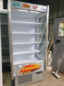 *Frilixa integral 'Lucozade' branded chiller - base plus 4 shelves, night blind, LED light 1000w x