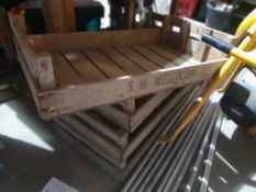 *4 x rustic fruit and veg crates. 760w x 460d x 160h