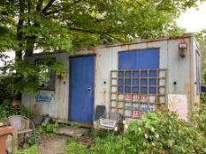 *20' site welfare container, heavy security door, steel window shutter, totally dry