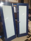 *pair of heavy duty glazed external doors 730w x 2000h x 45d