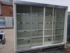 *Capital Troy 4 EcoCool integral glass door multideck chiller with sliding doors and LED's -