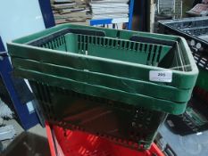 *3 x dark green shopping baskets