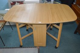 Folding Drop Leaf Table with Cupboard