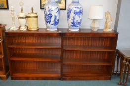 Two Adjustable Height Open Front Bookcases