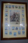 Reproduction Wills Cigarette Cards Framed Golfing