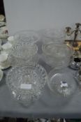 Ten Vintage Glass Cake Stands