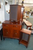 Reproduction Mahogany Style Hi-Fi Cabinet plus mat