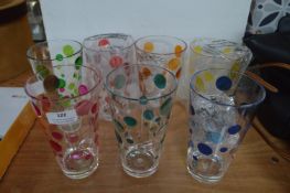 *Seven Acrylic Spotty Lemonade Glasses
