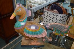 Large Carved Wooden Bird