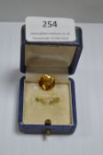 22k Scrap Gold Ring ~2.12g plus Gemstone