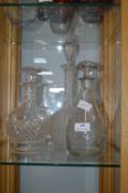 Three Glass Decanters