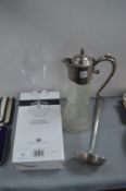Pair of Dartington Wine Flutes, plus Claret Jug and Ladle