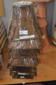 *Six Bronze Coloured Lampshades
