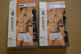 *Five Lacoste Gents Boxer Shorts Size: XL