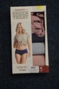 *Four Pairs of Grean Treat Ladies Briefs Size: S