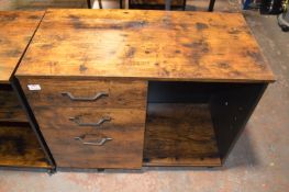 *Rustic Wood Effect Three Drawer Undercounter Fili