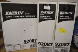 *Three Katrin Black Hand Towel Mini Dispensers