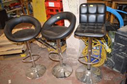 *Three Black & Chrome Chairs