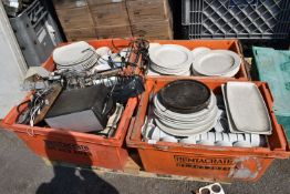 *Quantity of Plates, Bowls, etc. (grey crate not included)