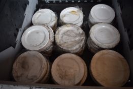 *Large Quantity of Assorted Plain White Plates