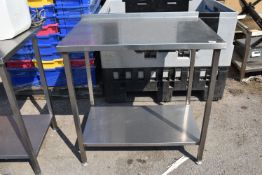 *Stainless Steel Preparation Table 90x25cm x 3ft t