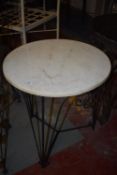 *Granite Topped Circular Occasional Table 20” diameter