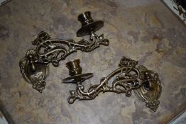*Pair of Brass Wall Sconces