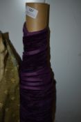 *Roll of Purple Crushed Velvet Upholstery Cloth