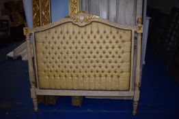 *Gilded & Upholstered Deep Button Headboard 140cm wide