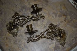 *Pair of Brass Wall Sconces