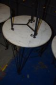*Granite Topped Circular Occasional Table 20” diameter