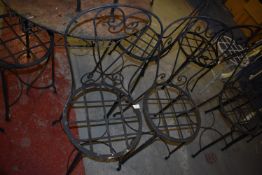 *Pair of Wrought Iron Bistro Chairs
