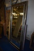 *Silver Framed Rectangular Mirror (some damage)